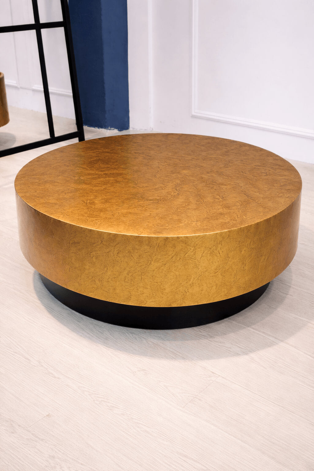 Craftx™ Luxe Round Coffee Table – Gold Finish | 3×3 ft | 20” Height