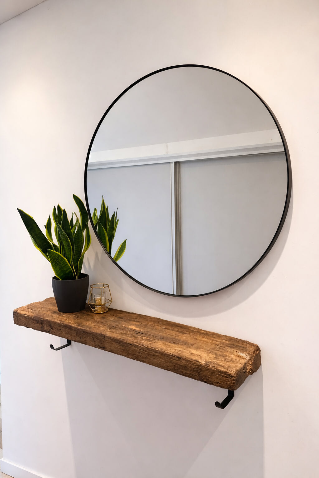 Craftx Round Wall Mirror – 3ft x 3ft | Minimal Black Frame