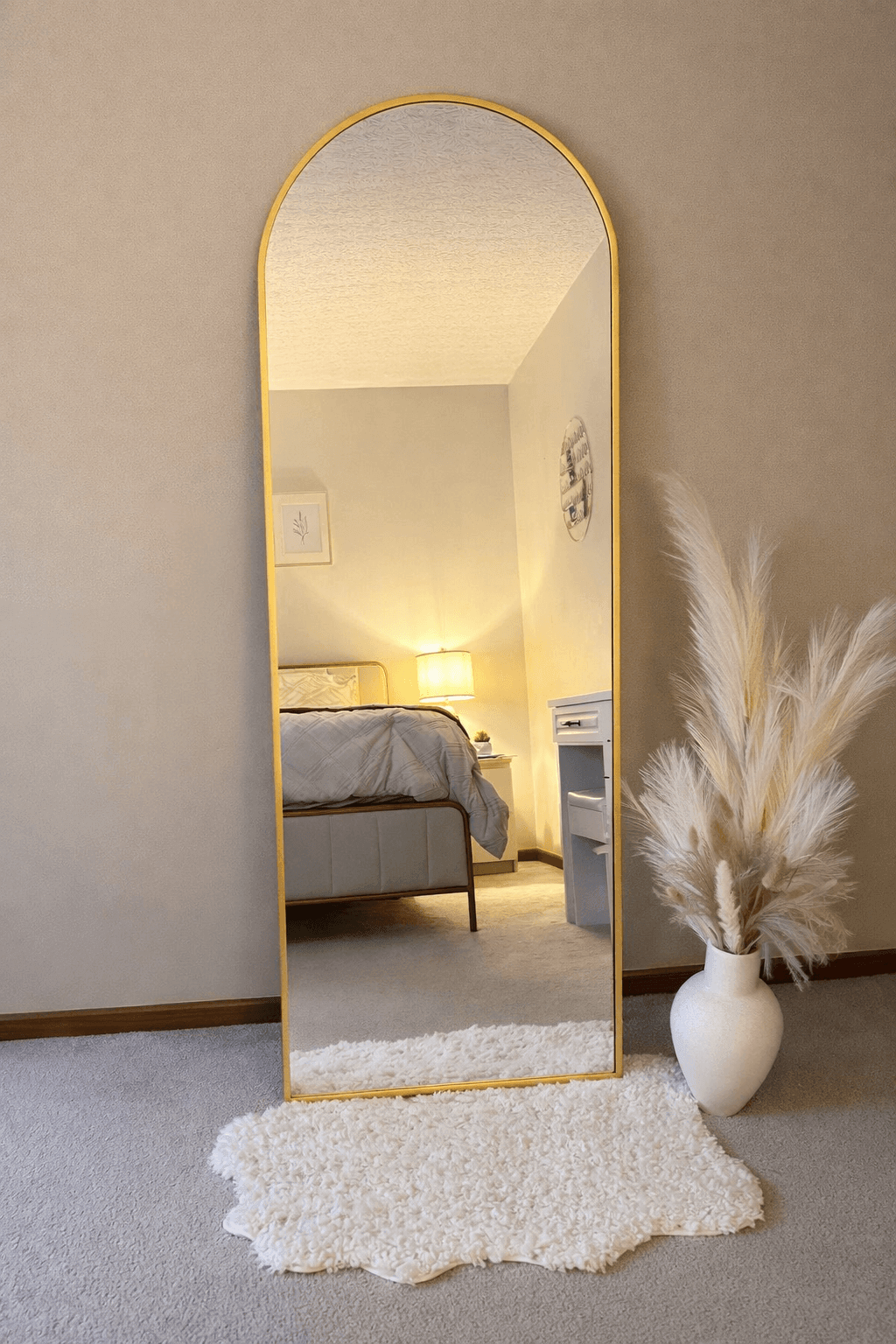 Craftx Luxe Arched Glow Mirror – Premium LED Statement Mirror (Warm Ambient Lighting)